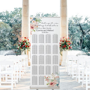 'Welcome to our Wedding Celeb.' 18 Table Seating Retractable Banner