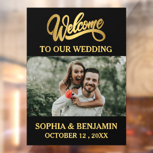Welcome To Our Wedding Custom Photo Window Cling