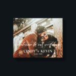 Welcome to Our Wedding Custom Wedding Bride Groom Canvas Print<br><div class="desc">Welcome to Our Wedding Custom Wedding Bride Groom Canvas Print</div>