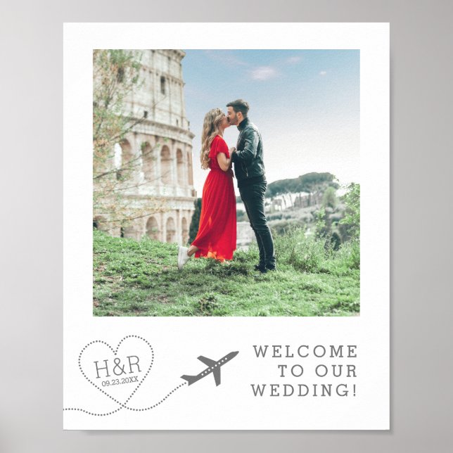 Welcome to our Wedding Destination Travel Theme Poster (Front)