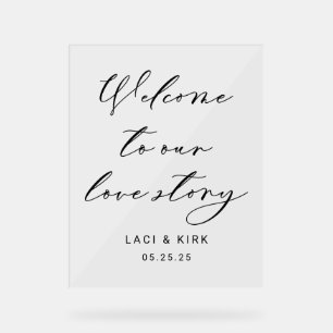 Welcome to Our Wedding Elegant Custom Sign