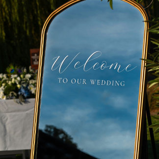 Welcome to Our Wedding Elegant Script Wedding Window Cling