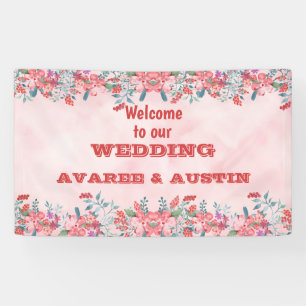 Welcome To our Wedding Floral Banner