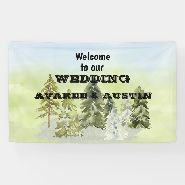 Welcome To our Wedding Forest Banner (Horizontal)