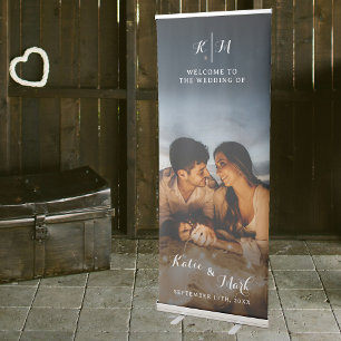 Welcome To Our Wedding Full Photo Display Template Retractable Banner