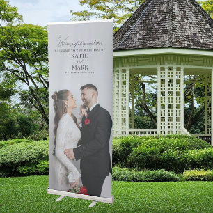 Welcome To Our Wedding Full Photo Sign Elegant