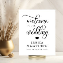 Welcome to our Wedding Heart WELCOME SIGN