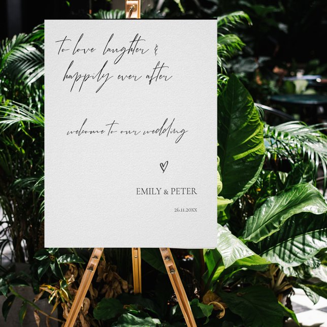 welcome To Our Wedding Minimalist Elegant Script  Poster (Creator Uploaded)