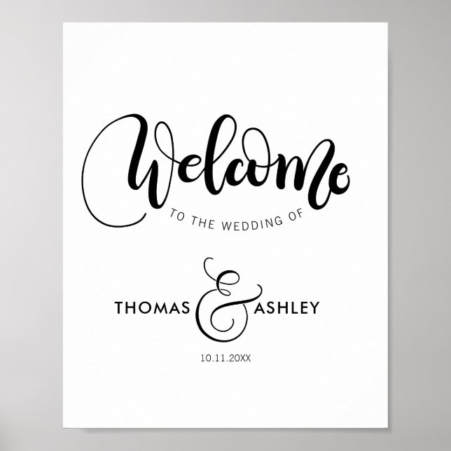 Welcome to our wedding - Personalised sign (Front)