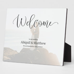 Welcome to our Wedding PHOTO Free Standing Sign Plaque