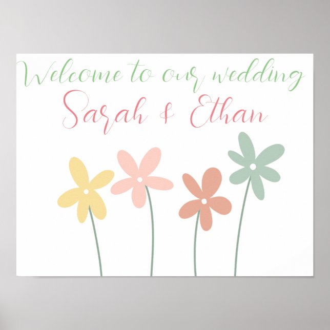 Welcome to our wedding poster (Front)