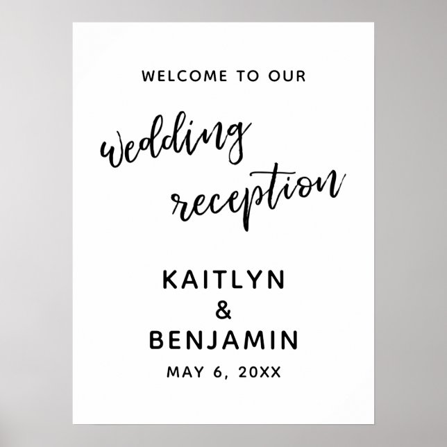 Welcome to Our Wedding Reception Sign (Front)