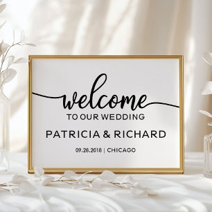 Welcome to our Wedding Rustic Chic Sign
