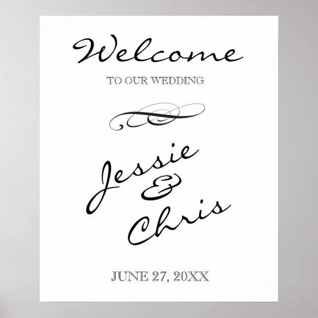 Welcome to our Wedding sign (Front)