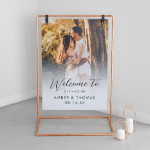 Welcome To Our Wedding Sign With Photo