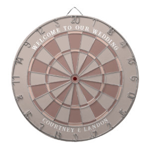 Welcome to Our Wedding Welcome Sign Dusty Rose Dartboard