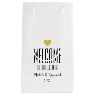 Welcome to Our Wedding White Small Gift Bag