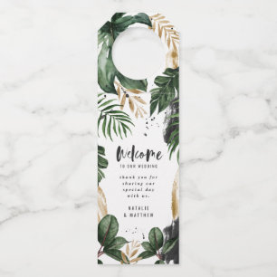 Welcome to our wedding wine bottle tag