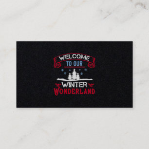 Welcome To Our Winter Wonderland Business Card