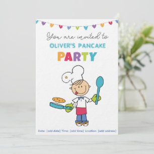 Welcome to Pancake Party invitation