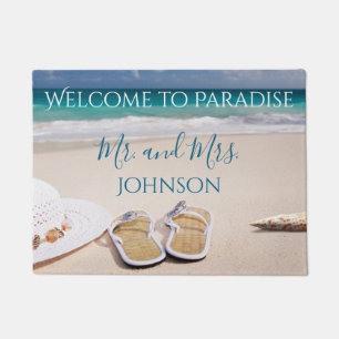 Welcome to Paradise Beach Mr and Mrs Doormat