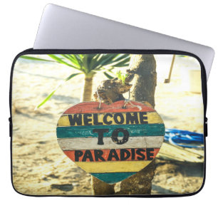 Welcome to paradise Beach Ocean Laptop Sleeve