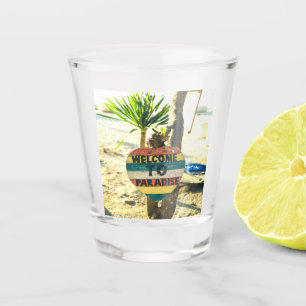 Welcome to paradise Beach Ocean Shot Glass