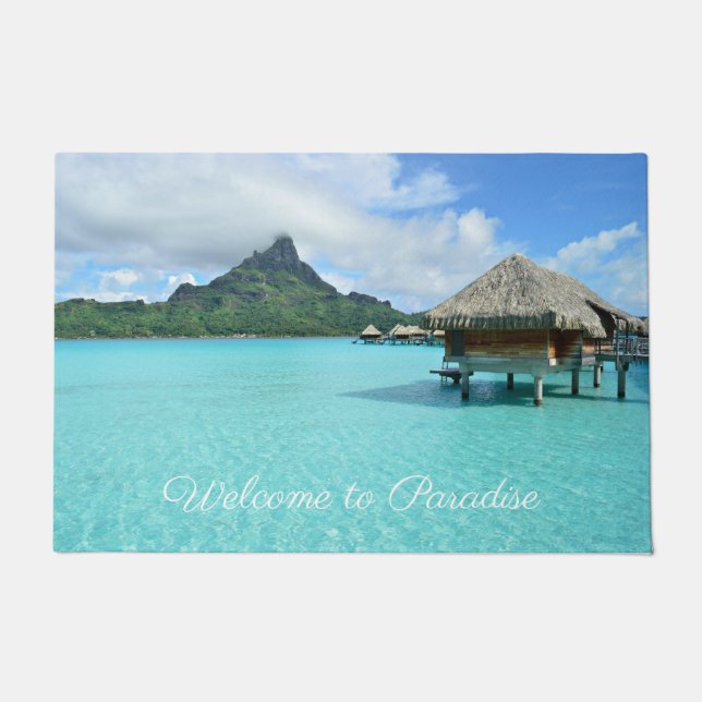 Welcome to Paradise Bora Bora Doormat (Front)