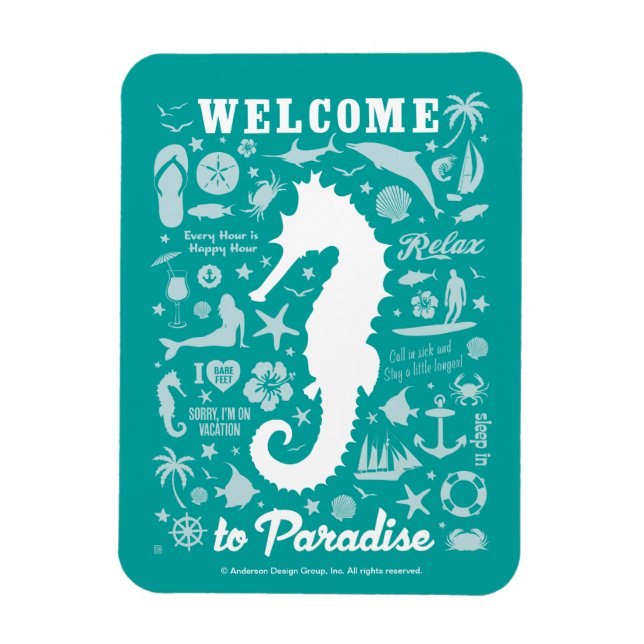 Welcome to Paradise Magnet (Vertical)