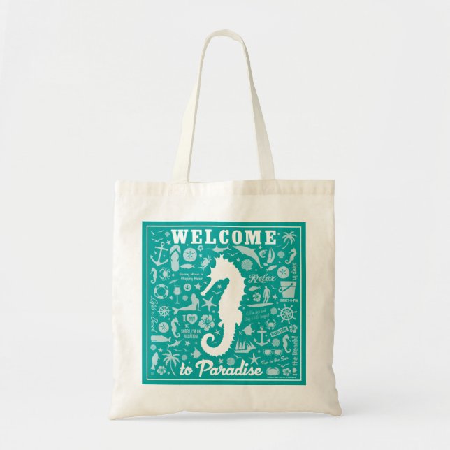 Welcome to Paradise Tote Bag (Front)