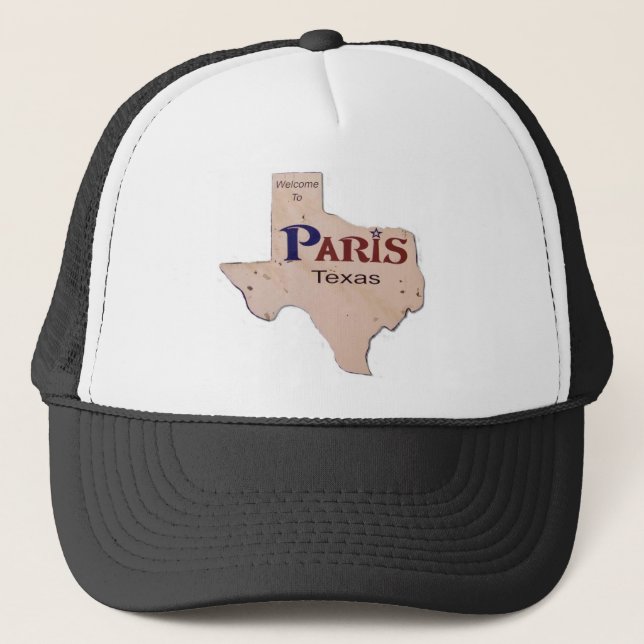 Welcome to Paris, Texas Trucker Hat (Front)