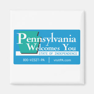 Welcome to Pennsylvania - USA Road Sign Magnet