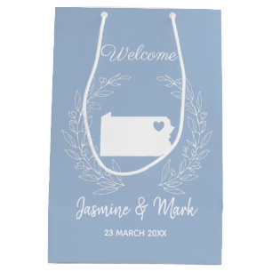 Welcome to Pennsylvania wedding favours custom  Me Medium Gift Bag
