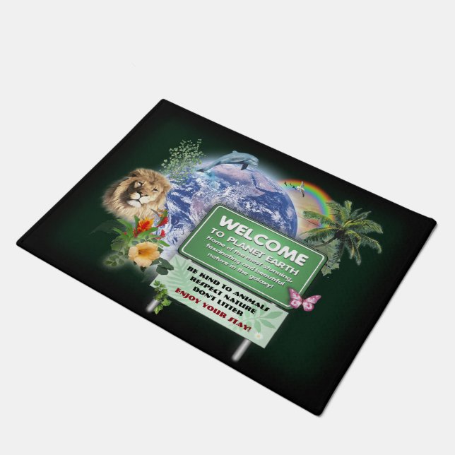 Welcome to Planet Earth Doormat (Angled)