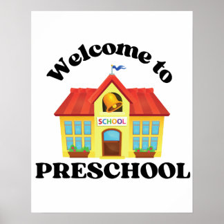 Welcome to Preschool: Bright and Cheerful Poster