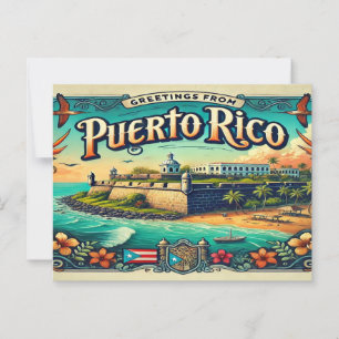 Welcome to Puerto Rico Postcard