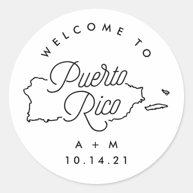 Welcome to Puerto Rico Sticker (Front)