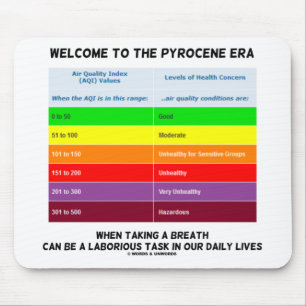 Welcome To Pyrocene Era Air Quality Index Geek Mouse Mat