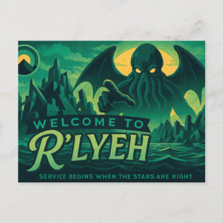 Welcome to R’lyeh – Vacation in Madness Holiday Postcard