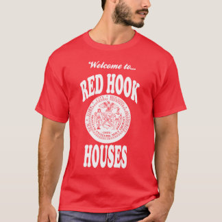 Welcome to Red Hook Houses - White Print T-Shirt