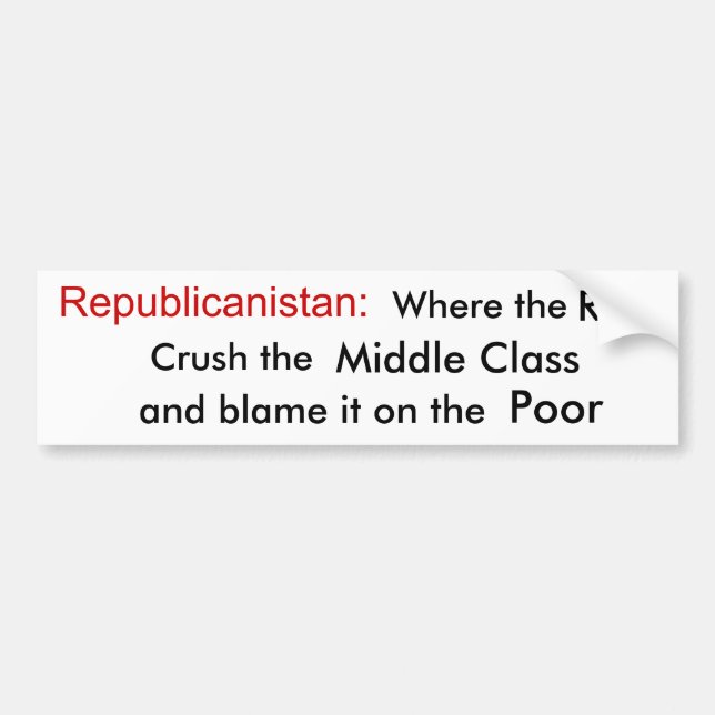 Welcome to Republicanistan Bumper Sticker (Front)