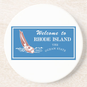 Welcome to Rhode Island - USA Road Sign Coaster