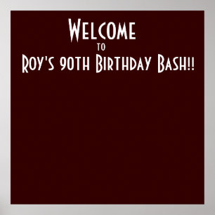 Welcome, to, Roy's 90th Birthday Bash!! Poster