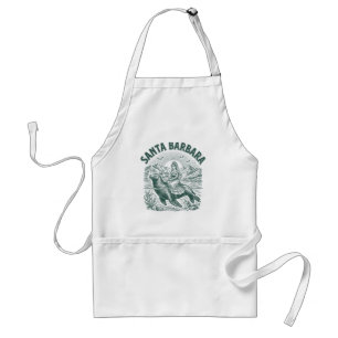 Welcome To Santa Barbara California Coast Standard Apron