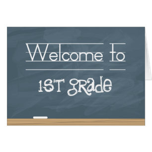 Welcome to School Chalkboard with smudge marks