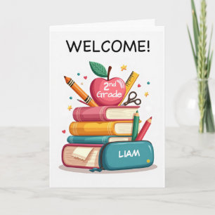 Welcome to Second Grade from Teacher Personalize Card
