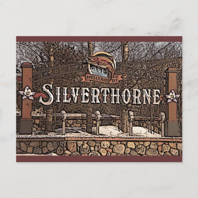 Welcome to Silverthorne Colorado postcard (Front)