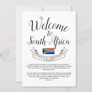 Welcome to South Africa   Destination Wedding Invitation