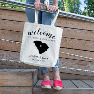 Welcome to South Carolina State Silhouette Wedding Tote Bag