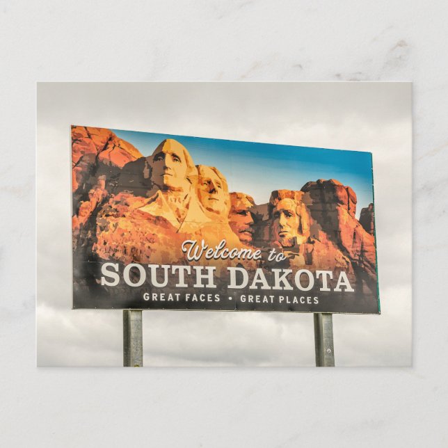 Welcome to South Dakota Sign Postcard (Front)